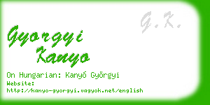 gyorgyi kanyo business card