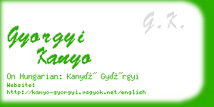 gyorgyi kanyo business card